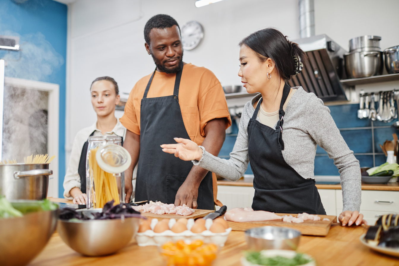 People Enjoying Cooking Class